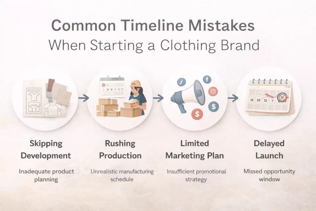 Common Timeline Mistakes When Starting a Clothing Brand